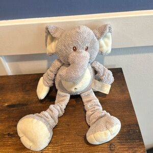 Spark Create Imagine gray elephant Lovey Rattle Stretchy Legs Arms 10 Inch Plush